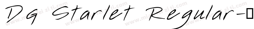 DG Starlet Regular字体转换